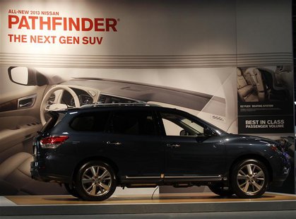 A 2013 Nissan Pathfinder SUV is shown at the Washington Auto show February 6, 2013. REUTERS/Gary Cameron A 2013 Nissan Pathfinder SUV is shown at the Washington Auto show February 6, 2013. REUTERS/Gary Cameron
