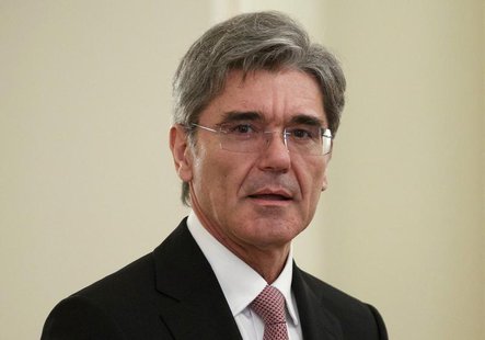 CEO of the Siemens AG Joe Kaeser waits before meeting Russian President Vladimir Putin at the Novo-Ogaryovo state residence outside Moscow, CEO of the Siemens AG Joe Kaeser waits before meeting Russian President Vladimir Putin at the Novo-Ogaryovo state residence outside Moscow,