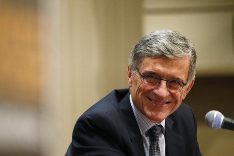 Federal Communications Commission (FCC) Chairman Thomas Wheeler smiles during a town hall meeting in Oakland, California January 9, 2014 REU Federal Communications Commission (FCC) Chairman Thomas Wheeler smiles during a town hall meeting in Oakland, California January 9, 2014 REU