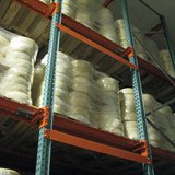 Cheese wheels in cold storage Cheese wheels in cold storage