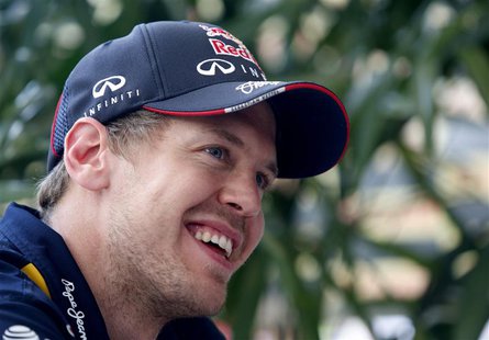 Red Bull Formula One driver Sebastian Vettel of Germany speaks to journalists ahead of the Malaysian F1 Grand Prix at Sepang International C Red Bull Formula One driver Sebastian Vettel of Germany speaks to journalists ahead of the Malaysian F1 Grand Prix at Sepang International C