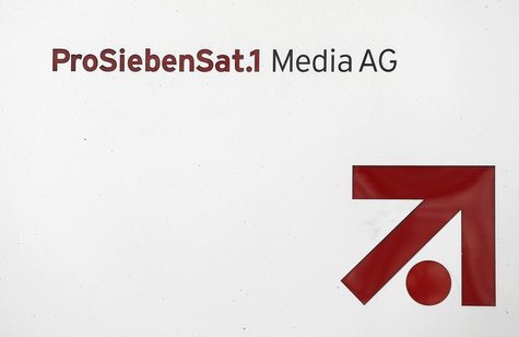 The logo of Germany's biggest commercial broadcaster ProSiebenSat.1 Media AG is pictured in front of the headquarters in Unterfoehring, near The logo of Germany's biggest commercial broadcaster ProSiebenSat.1 Media AG is pictured in front of the headquarters in Unterfoehring, near