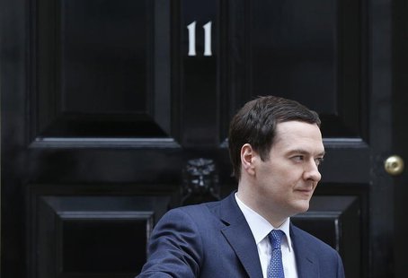 Britain's Chancellor of the Exchequer, George Osborne, leaves number 11 Downing Street, before delivering his budget to the House of Commons Britain's Chancellor of the Exchequer, George Osborne, leaves number 11 Downing Street, before delivering his budget to the House of Commons