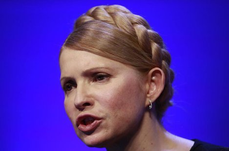 Ukraine's opposition politician Yulia Tymoshenko speaks to the media at the European People's Party (EPP) Elections Congress in Dublin March Ukraine's opposition politician Yulia Tymoshenko speaks to the media at the European People's Party (EPP) Elections Congress in Dublin March