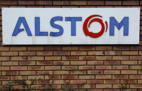 The logo of French power and transport engineering company Alstom is pictured on a wall of the company's plant in Reichshoffen near Haguenau The logo of French power and transport engineering company Alstom is pictured on a wall of the company's plant in Reichshoffen near Haguenau