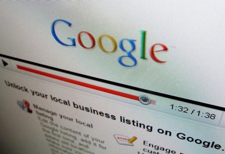 One of the business sites of Internet search engine Google Inc is shown on a computer screen in Encinitas, California April 13, 2010. REUTER One of the business sites of Internet search engine Google Inc is shown on a computer screen in Encinitas, California April 13, 2010. REUTER