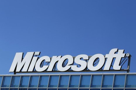 The Microsoft logo is seen at their offices in Bucharest March 20, 2013. REUTERS/Bogdan Cristel The Microsoft logo is seen at their offices in Bucharest March 20, 2013. REUTERS/Bogdan Cristel