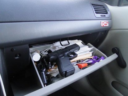 gun in glove box gun in glove box