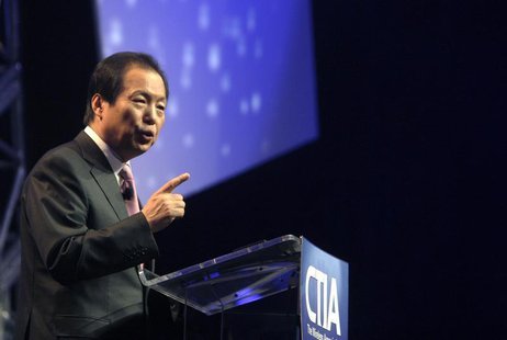 J.K. Shin, president of Mobile Communications Business for Samsung Electronics, gives a keynote address during the International CTIA Wirele J.K. Shin, president of Mobile Communications Business for Samsung Electronics, gives a keynote address during the International CTIA Wirele
