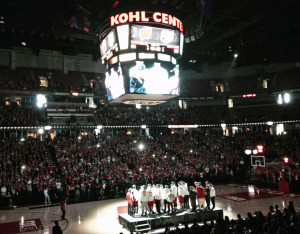 Badger fans welcome the team home to the Kohl Center, 2014. (Photo: Wisconsin Radio Network) Badger fans welcome the team home to the Kohl Center, 2014. (Photo: Wisconsin Radio Network)