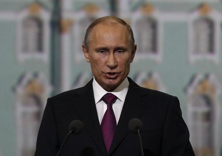 Russian President Vladimir Putin addresses participants of the St. Petersburg International Economic Forum in St. Petersburg, June 21, 2013. Russian President Vladimir Putin addresses participants of the St. Petersburg International Economic Forum in St. Petersburg, June 21, 2013.