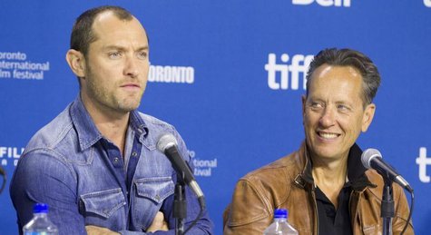Actors Jude Law and actor Richard E. Grant attend a news conference for the film "Dom Hemingway" at the 38th Toronto International Film Fest Actors Jude Law and actor Richard E. Grant attend a news conference for the film "Dom Hemingway" at the 38th Toronto International Film Fest