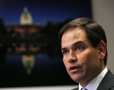 U.S. Senator Marco Rubio (R-FL) is interviewed at the Reuters Health Summit 2014 in Washington April 1, 2014. REUTERS/Gary Cameron U.S. Senator Marco Rubio (R-FL) is interviewed at the Reuters Health Summit 2014 in Washington April 1, 2014. REUTERS/Gary Cameron
