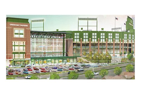 An updated rendering of the changes to Lambeau Field. (Photo from: Green Bay Packers) An updated rendering of the changes to Lambeau Field. (Photo from: Green Bay Packers)