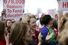 About 25,000 rally in Oklahoma for more school funding About 25,000 rally in Oklahoma for more school funding