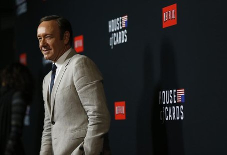 Cast member Kevin Spacey poses at the premiere for the second season of the television series "House of Cards" at the Directors Guild of Ame Cast member Kevin Spacey poses at the premiere for the second season of the television series "House of Cards" at the Directors Guild of Ame