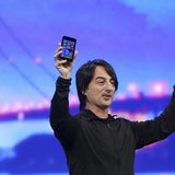 Joe Belfiore, vice president of the operating system group at Microsoft, holds a pair of mobile phones featuring the new Windows 8.1 operati Joe Belfiore, vice president of the operating system group at Microsoft, holds a pair of mobile phones featuring the new Windows 8.1 operati