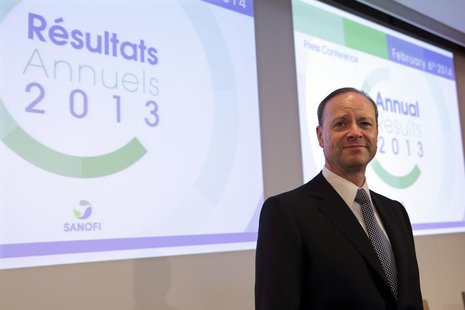 Chris Viehbacher, Chief Executive Officer of Sanofi, poses prior to the company's 2013 annual results press conference in Paris, February 6, Chris Viehbacher, Chief Executive Officer of Sanofi, poses prior to the company's 2013 annual results press conference in Paris, February 6,