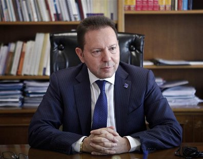Greece's Finance Minister Yannis Stournaras is seen in his office during an interview with Reuters in Athens April 2, 2014. REUTERS/Alkis Ko Greece's Finance Minister Yannis Stournaras is seen in his office during an interview with Reuters in Athens April 2, 2014. REUTERS/Alkis Ko