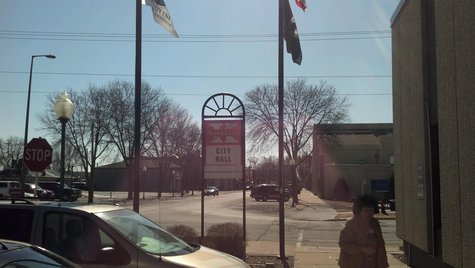 Kaukauna City Hall on April 2, 2014. (Photo from: WTAQ Reporter Jeff Flynt). Kaukauna City Hall on April 2, 2014. (Photo from: WTAQ Reporter Jeff Flynt).