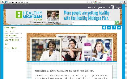 Healthy Michigan web page Healthy Michigan web page