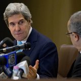 U.S. Secretary of State John Kerry makes opening remarks at the start of a U.S.-Algeria Strategic Dialogue with Algerian Foreign Minister Ra U.S. Secretary of State John Kerry makes opening remarks at the start of a U.S.-Algeria Strategic Dialogue with Algerian Foreign Minister Ra