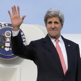 U.S. Secretary of State John Kerry waves goodbye as he leaves Brussels, to fly to Algeria, April 2, 2014. REUTERS/Jacquelyn Martin/Pool U.S. Secretary of State John Kerry waves goodbye as he leaves Brussels, to fly to Algeria, April 2, 2014. REUTERS/Jacquelyn Martin/Pool