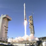 An Atlas 5 ULA (United Launch Alliance) rocket carrying a satellite for the Defense Meteorological Satellite Program is launched from Vanden An Atlas 5 ULA (United Launch Alliance) rocket carrying a satellite for the Defense Meteorological Satellite Program is launched from Vanden