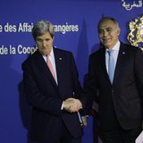 U.S. Secretary of State John Kerry (L) shakes hands with Moroccan Foreign Minister Salaheddine Mezouar at a news conference following a bila U.S. Secretary of State John Kerry (L) shakes hands with Moroccan Foreign Minister Salaheddine Mezouar at a news conference following a bila