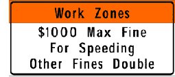work zone sign work zone sign