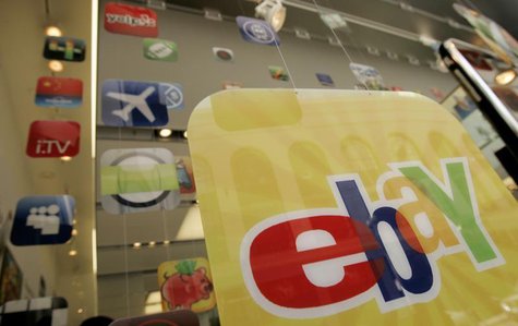 A placard advertising an eBay app for Apple is shown in San Francisco, California, April 22, 2009. REUTERS/Robert Galbraith A placard advertising an eBay app for Apple is shown in San Francisco, California, April 22, 2009. REUTERS/Robert Galbraith