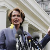 U.S. House Minority Leader Nancy Pelosi speaks to the press after meeting with U.S. President Barack Obama at the White House in Washington, U.S. House Minority Leader Nancy Pelosi speaks to the press after meeting with U.S. President Barack Obama at the White House in Washington,
