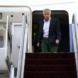 U.S. Defense Secretary Chuck Hagel walks off an aircraft upon his arrival at Yokota Air Force Base in Fussa April 5, 2014. REUTERS/Alex Wong U.S. Defense Secretary Chuck Hagel walks off an aircraft upon his arrival at Yokota Air Force Base in Fussa April 5, 2014. REUTERS/Alex Wong