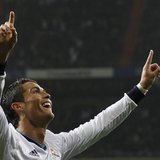 Real Madrid's Cristiano Ronaldo celebrates his second goal during their Spanish King's Cup soccer match against Celta Vigo at Santiago Berna Real Madrid's Cristiano Ronaldo celebrates his second goal during their Spanish King's Cup soccer match against Celta Vigo at Santiago Berna