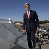 U.S. Secretary of State John Kerry boards his plane to leave Mohammed V International Airport in Casablanca for a return to the United State U.S. Secretary of State John Kerry boards his plane to leave Mohammed V International Airport in Casablanca for a return to the United State