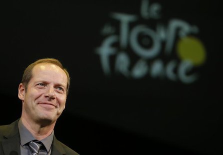 Tour de France director Christian Prudhomme presents the itinerary of the 2014 Tour de France cycling race during a news conference in Paris Tour de France director Christian Prudhomme presents the itinerary of the 2014 Tour de France cycling race during a news conference in Paris