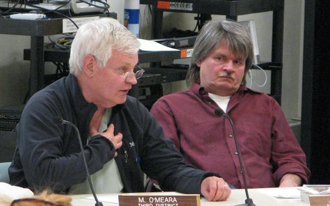 Stevens Point Aldermen Michael O'Meara and President Jerry Moore Stevens Point Aldermen Michael O'Meara and President Jerry Moore