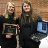 Isaac Vraspir, left, and Luke Juusola, juniors at Watertown-Mayer High School in Watertown, Minn., pose after winning the Program Design Competition at South Dakota State University April 3, 2014. The team topped 12 other entries in the 10th annual computer program contest. Isaac Vraspir, left, and Luke Juusola, juniors at Watertown-Mayer High School in Watertown, Minn., pose after winning the Program Design Competition at South Dakota State University April 3, 2014. The team topped 12 other entries in the 10th annual computer program contest.