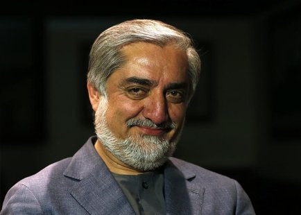 Afghan presidential candidate and former foreign minister Abdullah Abdullah smiles during an interview in Kabul April 9, 2014. REUTERS/Moham Afghan presidential candidate and former foreign minister Abdullah Abdullah smiles during an interview in Kabul April 9, 2014. REUTERS/Moham