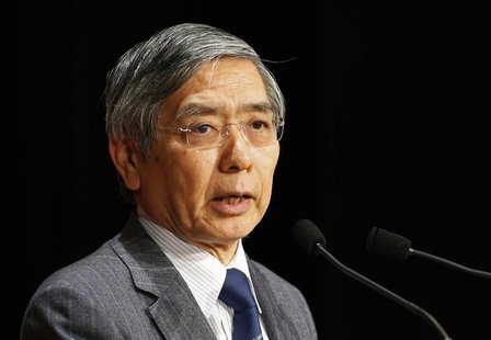 Bank of Japan Governor Haruhiko Kuroda speaks during a seminar in Tokyo March 20, 2014. REUTERS/Yuya Shino Bank of Japan Governor Haruhiko Kuroda speaks during a seminar in Tokyo March 20, 2014. REUTERS/Yuya Shino
