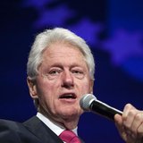 Former U.S. President Bill Clinton begins a discussion for the opening plenary session titled "The Age of Participation" on the first day of Former U.S. President Bill Clinton begins a discussion for the opening plenary session titled "The Age of Participation" on the first day of