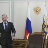 Russia's President Vladimir Putin arrives for a meeting with members of the government at the Novo-Ogaryovo state residence outside Moscow, Russia's President Vladimir Putin arrives for a meeting with members of the government at the Novo-Ogaryovo state residence outside Moscow,