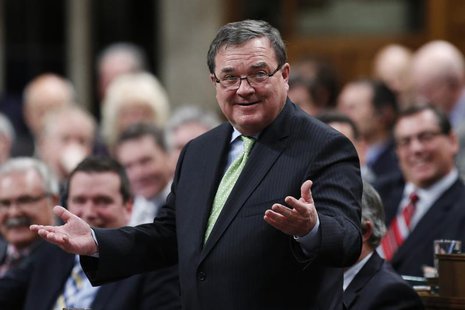 Canada's Finance Minister Jim Flaherty speaks during Question Period in the House of Commons on Parliament Hill in Ottawa February 12, 2014. Canada's Finance Minister Jim Flaherty speaks during Question Period in the House of Commons on Parliament Hill in Ottawa February 12, 2014.