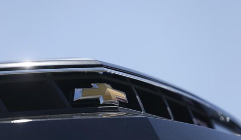 The Chevrolet logo is pictured on the front of a Chevrolet Camaro for sale at a car dealership in Los Angeles, California April 1, 2014. REU The Chevrolet logo is pictured on the front of a Chevrolet Camaro for sale at a car dealership in Los Angeles, California April 1, 2014. REU