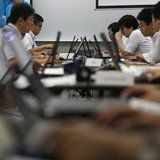 Participants from government ministries and agencies take part in the Cyber Defense Exercise with Recurrence (CYDER) in Tokyo September 25, Participants from government ministries and agencies take part in the Cyber Defense Exercise with Recurrence (CYDER) in Tokyo September 25,