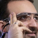 Developer Maximiliano Firtman wears the prototype device Google Glass before a news conference ahead of the 2013 RigaComm event in Riga Nove Developer Maximiliano Firtman wears the prototype device Google Glass before a news conference ahead of the 2013 RigaComm event in Riga Nove