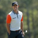 Northern Ireland's Rory McIlroy reacts after missing a putt on the 18th hole during the first round of the 2014 Masters golf tournament at t Northern Ireland's Rory McIlroy reacts after missing a putt on the 18th hole during the first round of the 2014 Masters golf tournament at t