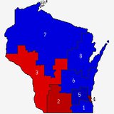 Wisconsin Congressional Districts. Image: US Elections Atlas Wisconsin Congressional Districts. Image: US Elections Atlas