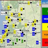 State of Michigan fire risk map for south west Michigan. State of Michigan fire risk map for south west Michigan.