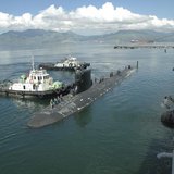 The Virginia-class submarine USS Hawaii pulls alongside the submarine tender USS Frank Cable in Subic Bay, in this September 6, 2012 handout The Virginia-class submarine USS Hawaii pulls alongside the submarine tender USS Frank Cable in Subic Bay, in this September 6, 2012 handout